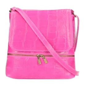 Fuchsia women's leather bag vanna